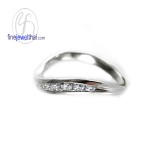 แหวนทองคำขาว แหวนเพชร แหวนคู่ แหวนแต่งงาน แหวนหมั้น - R1096DWG